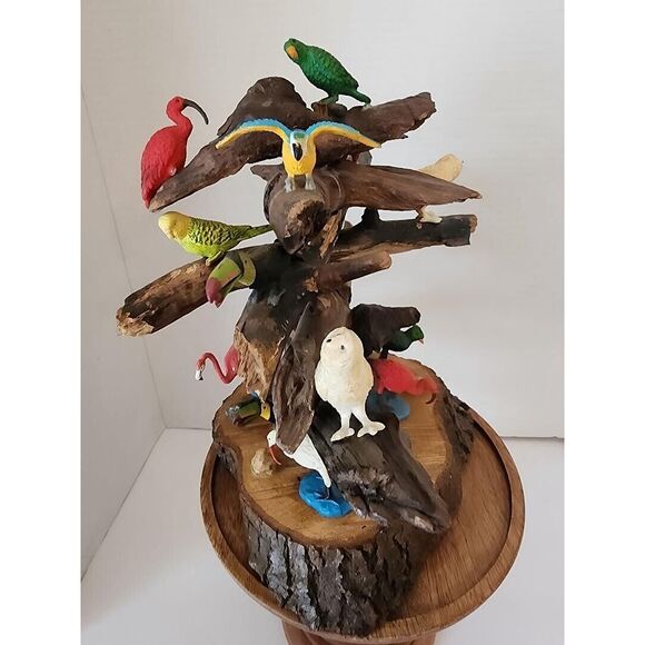 Birds Owls on Driftwood on wood base 10" High-One of a Kind! - Picture 5 of 8